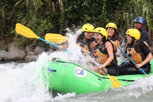 people white water rafting