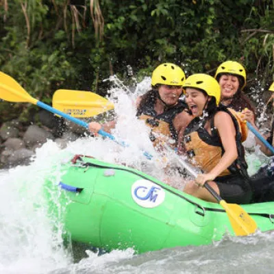 people white water rafting