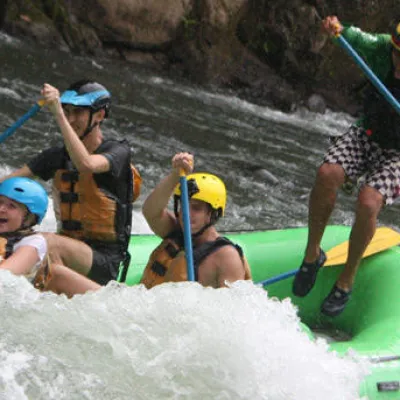 people white water rafting Toro River