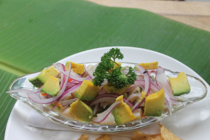 a plate of food on a table