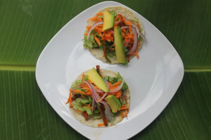 a plate of food on a table